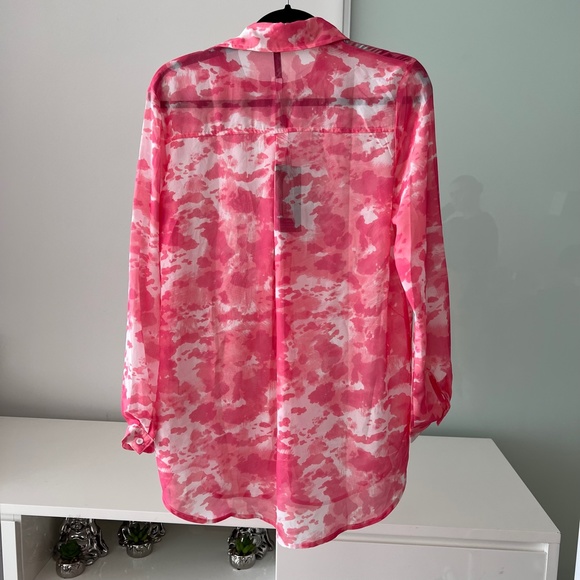 Pretty Little Things Pink Cow Print Button Down - Picture 2 of 4